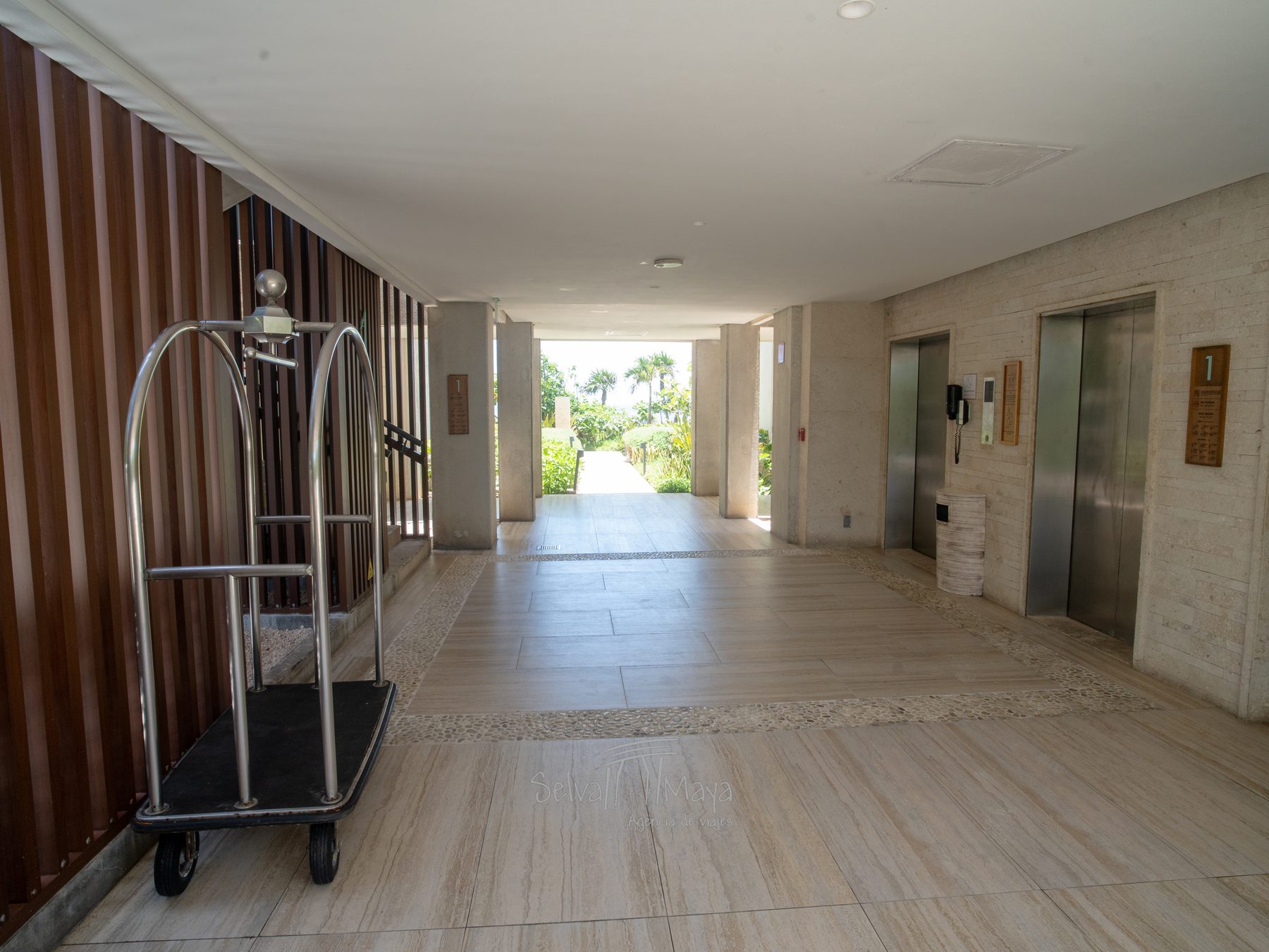 Ascensor en una de las casas del Hilton Tulum Riviera Maya