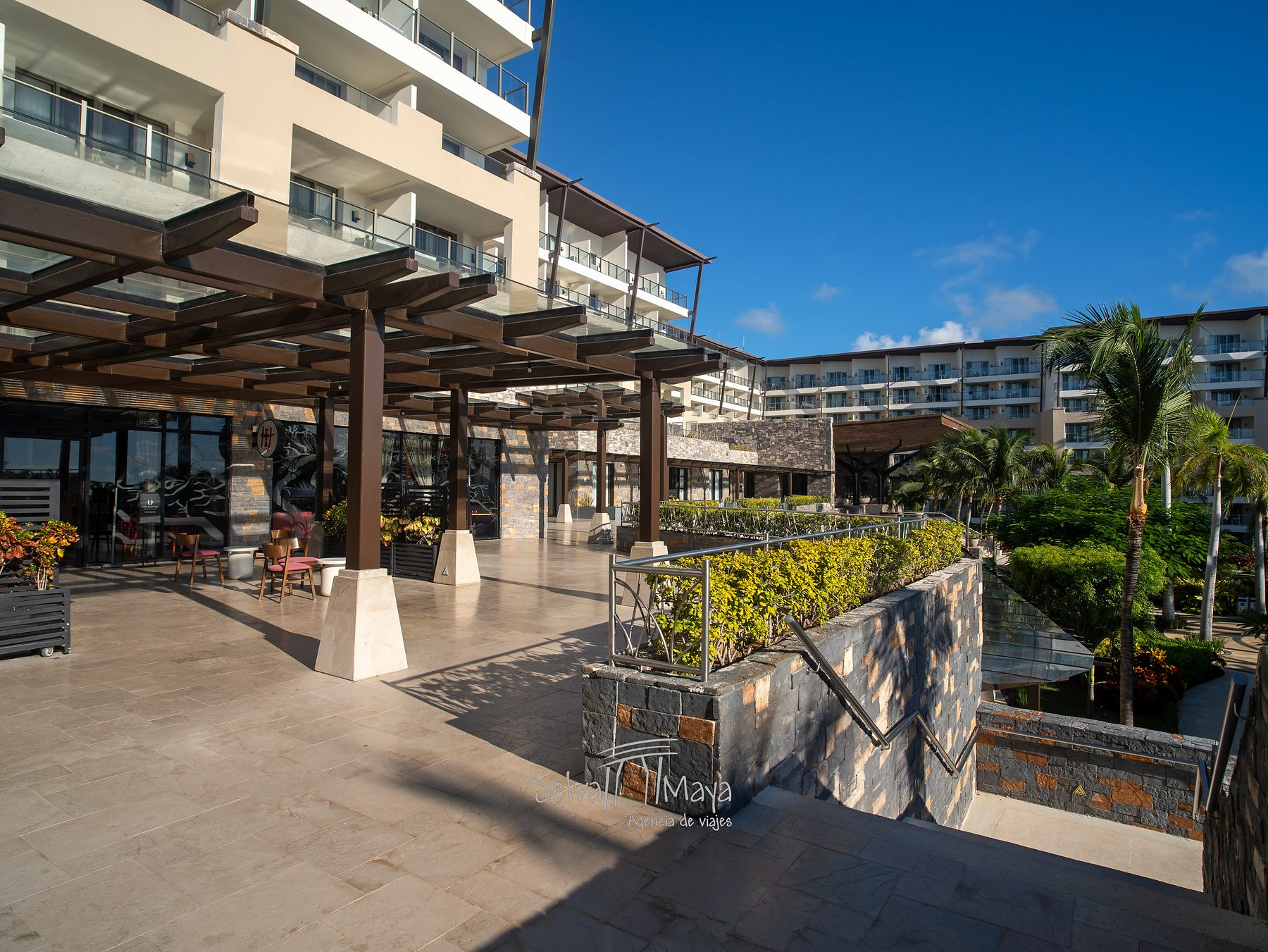 Zona de restaurantes en Dreams Natura Resort & Spa