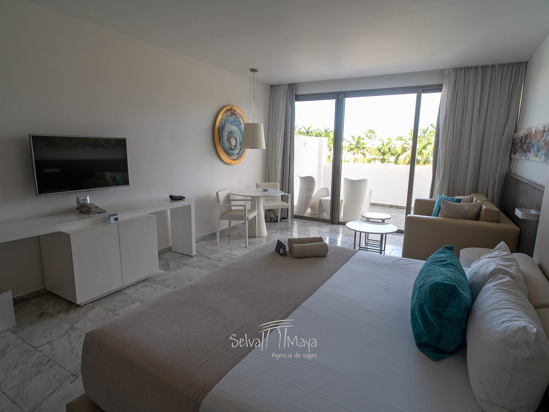 Deluxe Junior Suite con sala y terraza en Platinum Yucatán Princess